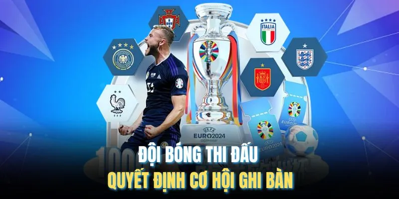 Đội bóng thi đấu quyết định cơ hội ghi bàn